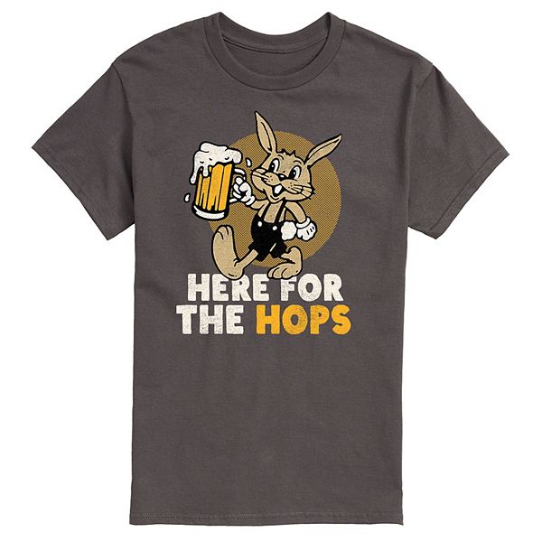 

Футболка с принтом "Here for the hops" Licensed Character, Charcoal