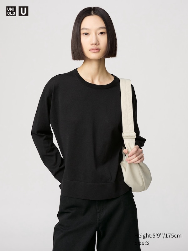 

Джемпер с круглым вырезом Uniqlo, черный
