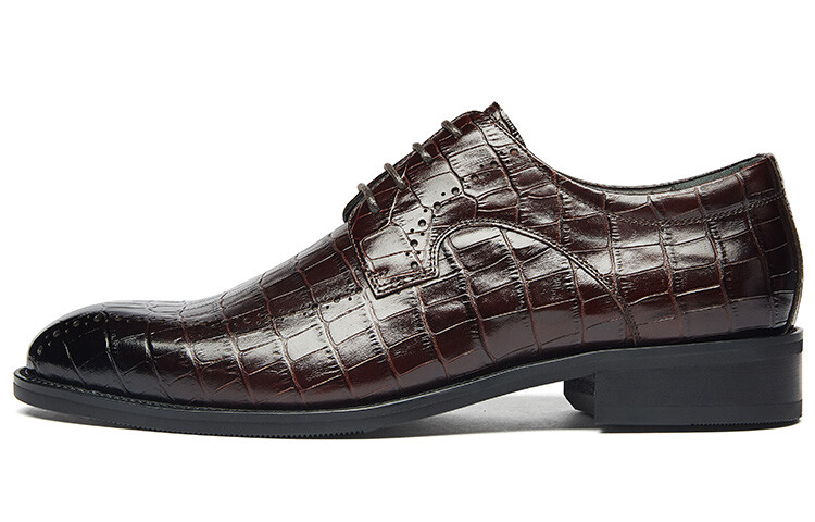 

Туфли KANGNAI Dress Shoes Men Low-Top Brown