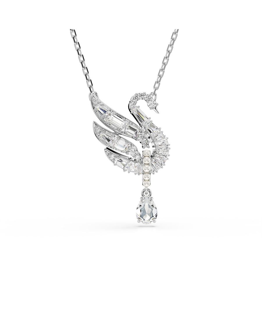 

Подвеска-колье Swan Vienna с родиевым покрытием Swarovski, Silver, Clear