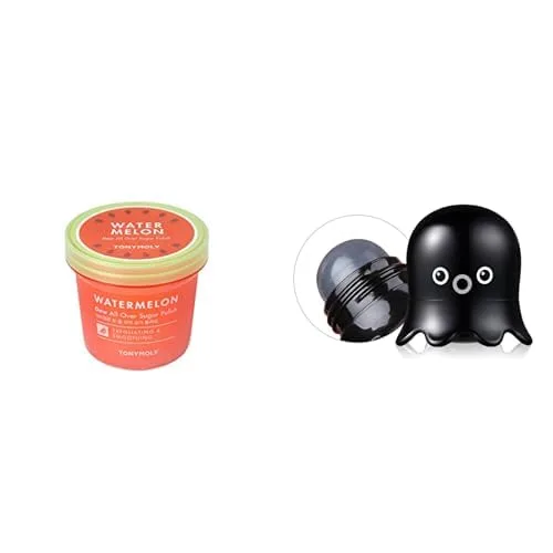 TONYMOLY Watermelon Dew All Over Body Sugar Polish, корейский уход за кожей, для всех типов кожи, 280 г + Tako Pore Blackhead Remover Scrub Stick, очищение пор и контроль жирности, 22 г
