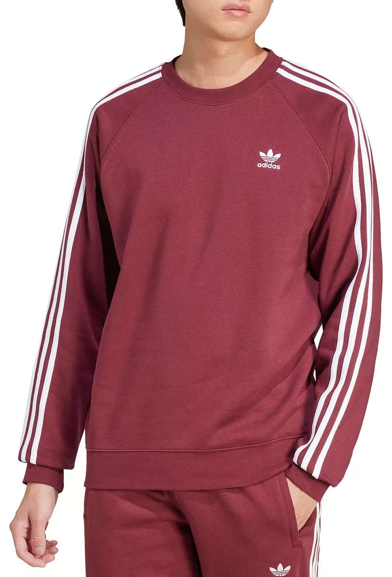 

Мужская толстовка с круглым вырезом с 3 полосками Adidas, цвет Shadow Red