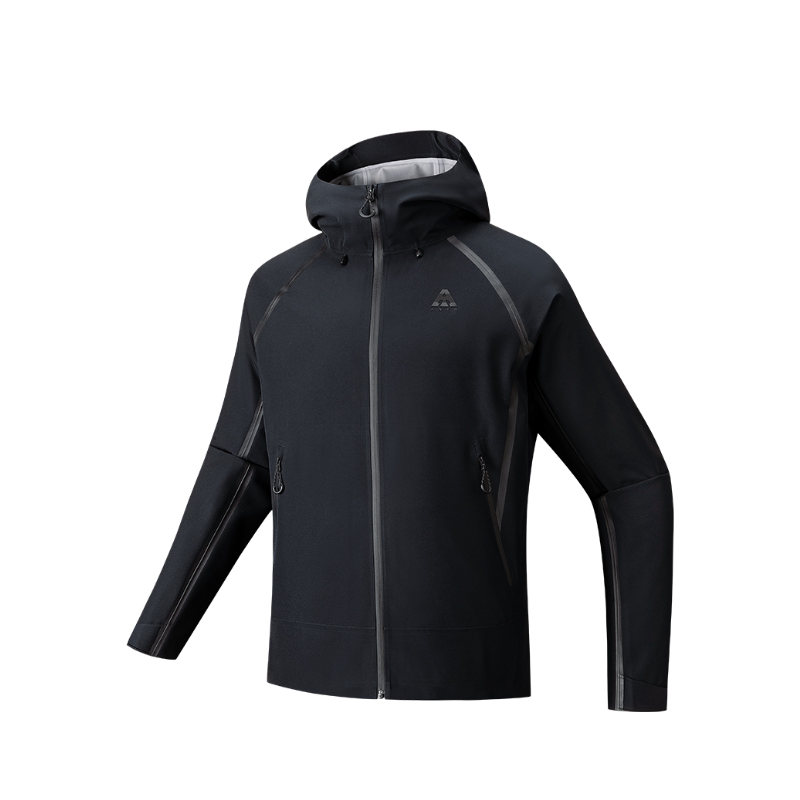 

ANTA Ветровка мужская непромокаемая непродуваемая дышащая, Basic Black-4