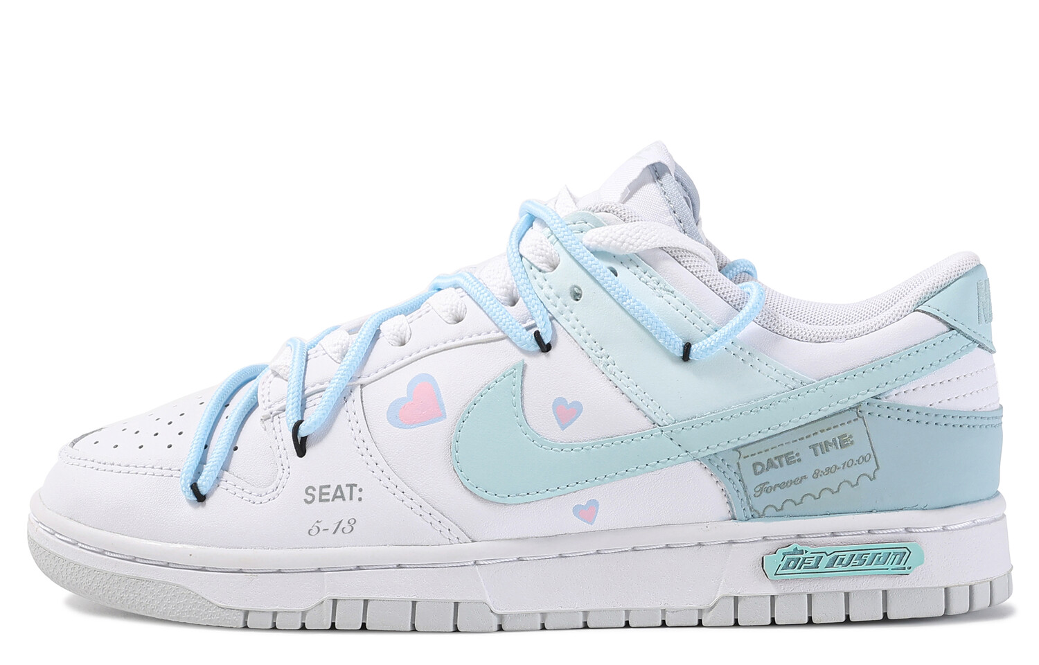 

Кроссовки Nike Dunk Skateboard Shoes Women's Low-Top Blue White/Pink