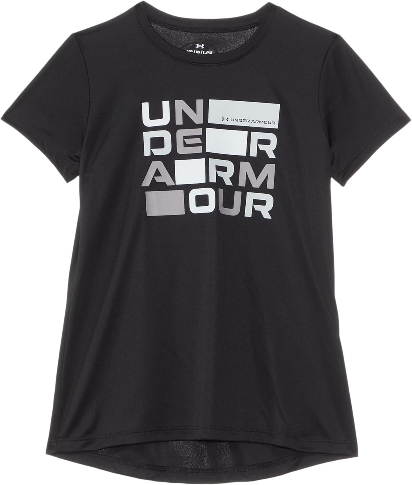 

Футболка Under Armour Kids Tech Block Logo Short Sleeve T-Shirt, цвет Black/White