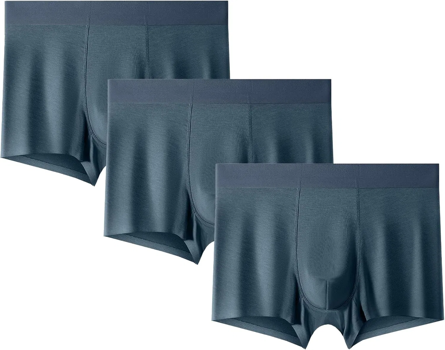 Боксеры, бесшовные, Dark Blue-3pc