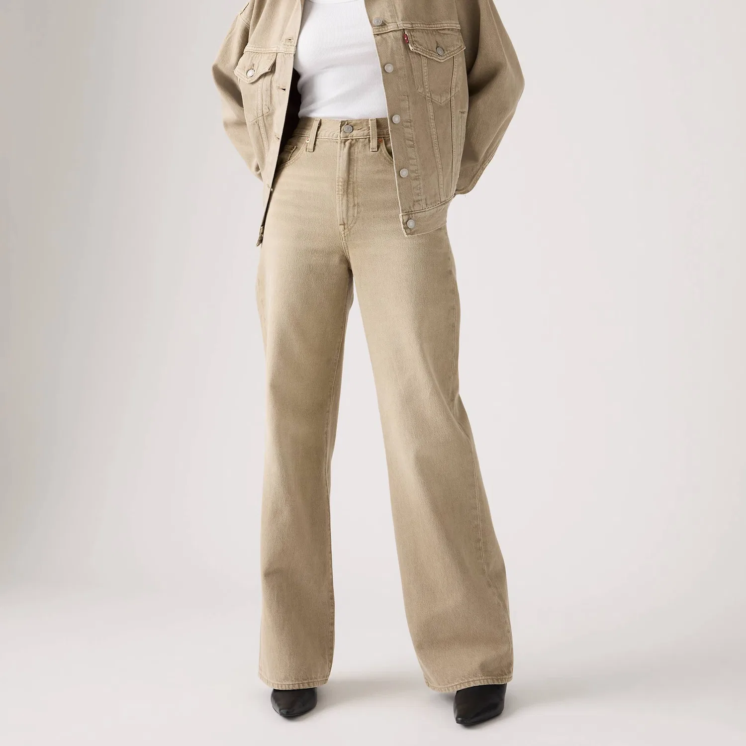 Джинсы женские brown moderate wide leg Levis — фото 3