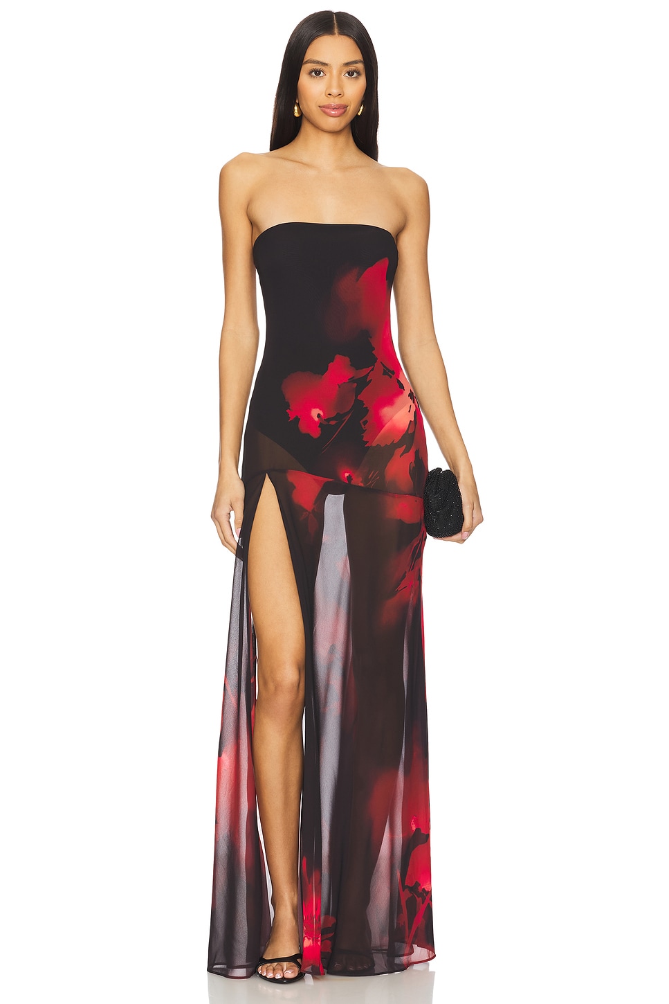 

Длинное платье Adeliza Nbd, dyed foliage floral