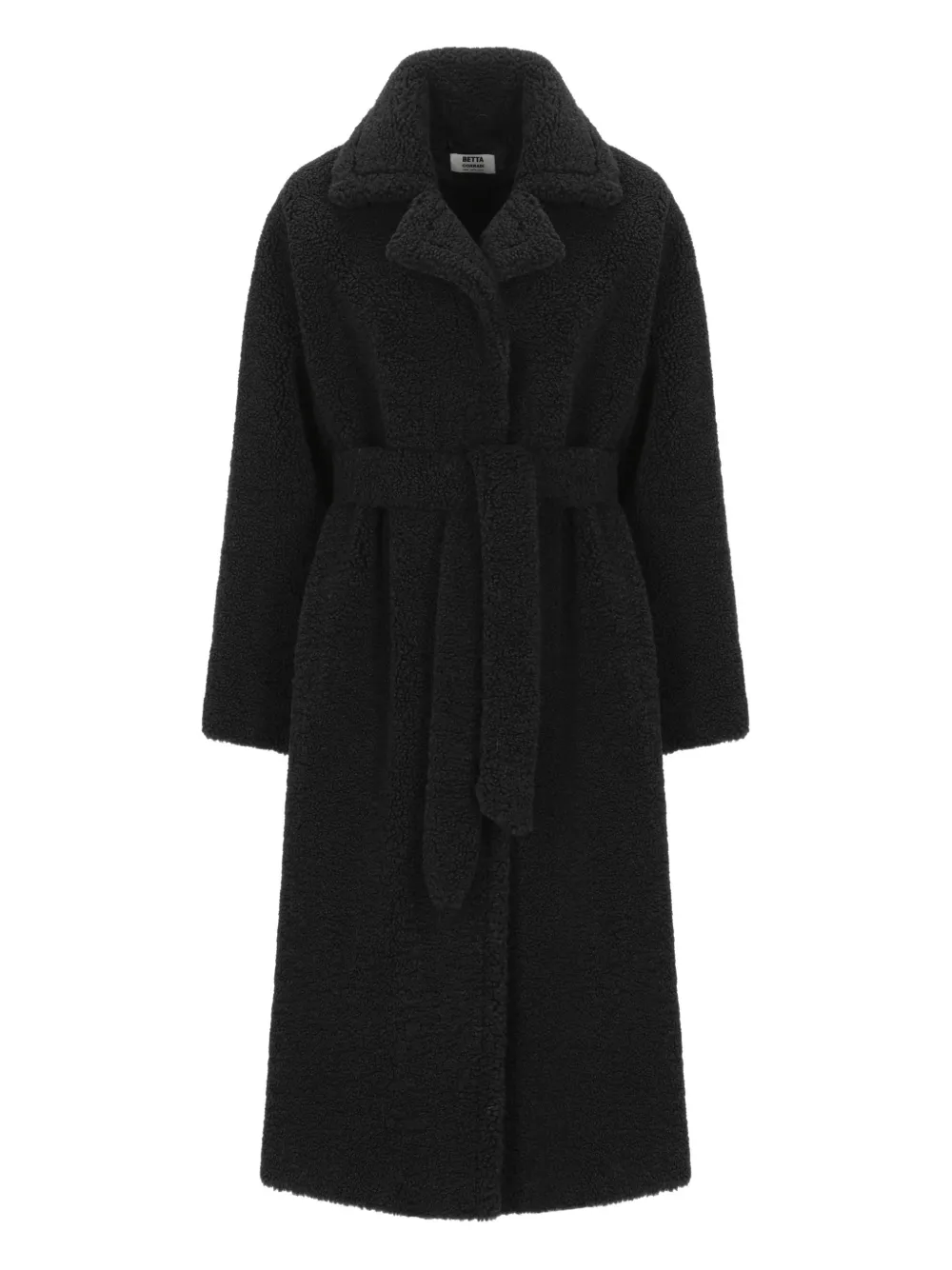 

Пальто с поясом и лацканами пиджачного типа Betta Corradi, черный