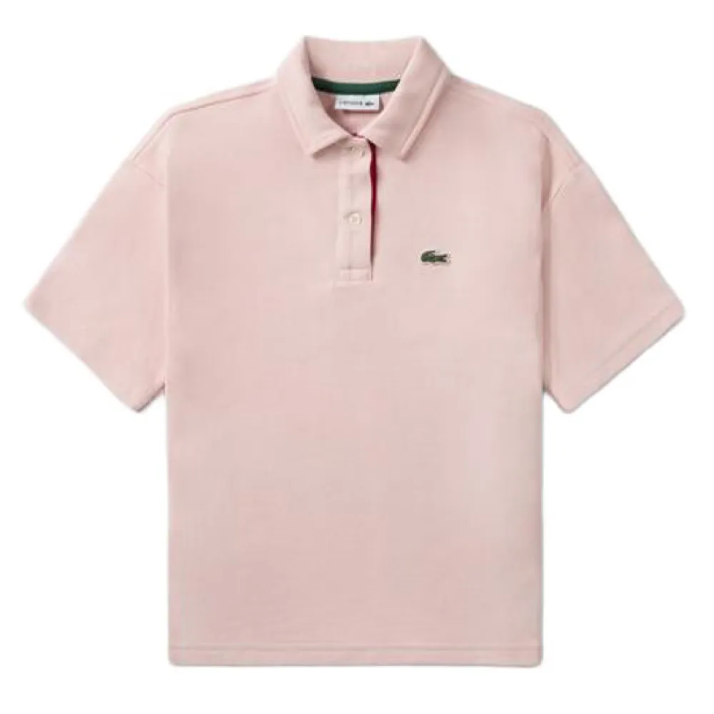 Детская рубашка-поло Lacoste 447046 с коротким рукавом Lacoste kids, розовый