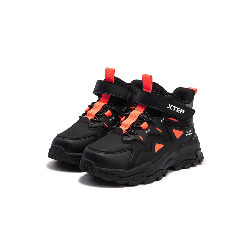 XTEP Кроссовки mid top для детей дошкольного возраста черные ярко-красные — фото 3