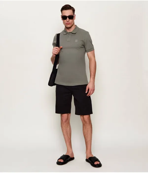 Поло Пассажир slim fit Boss Orange, оливково-зеленый — фото 2