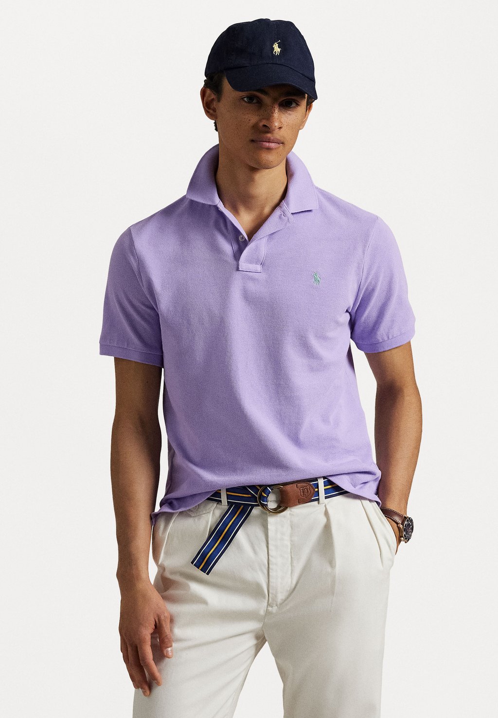 

Поло CUSTOM SLIM FIT MESH POLO SHIRT Polo Ralph Lauren, сиреневый