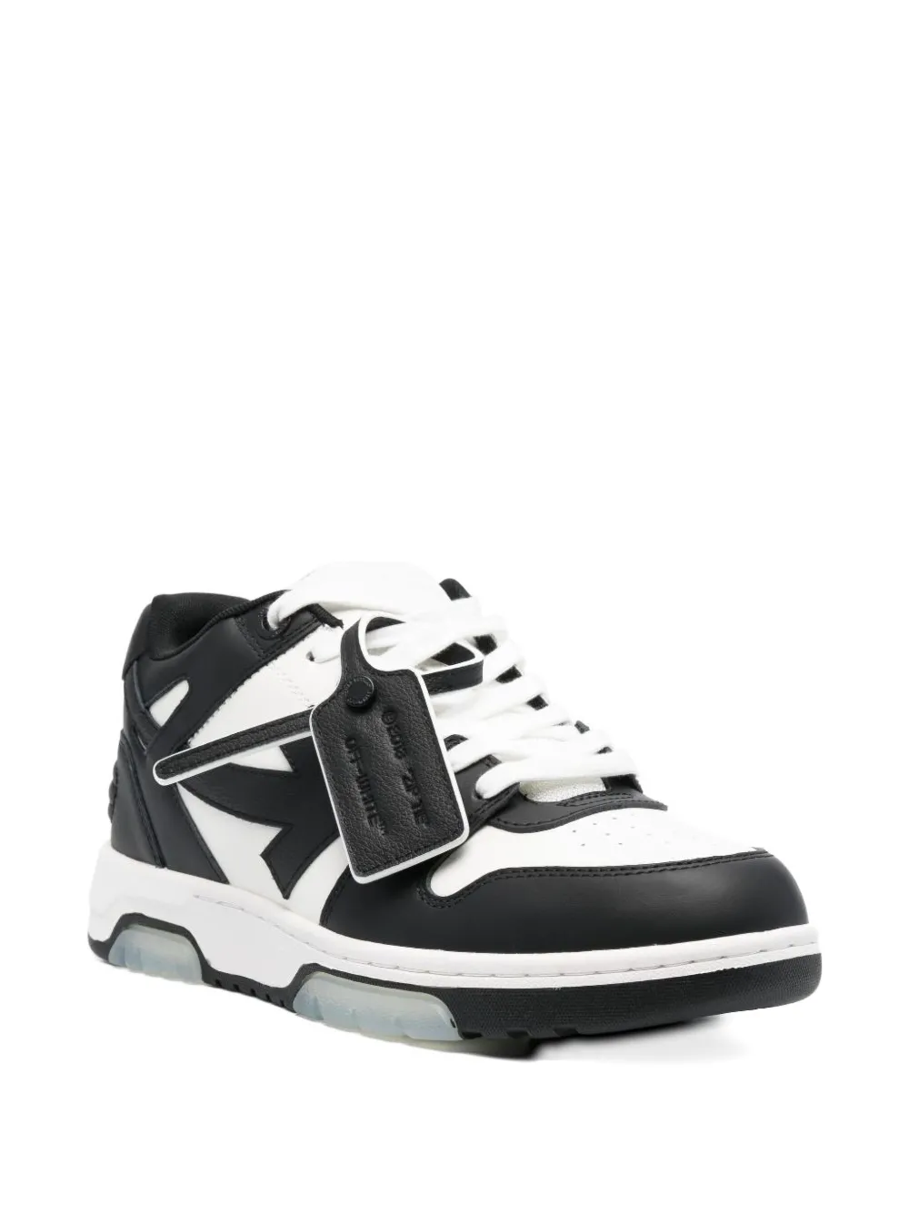 Низкие кожаные кеды Out Of Office со стрелками OFF-WHITE, черный — фото 2