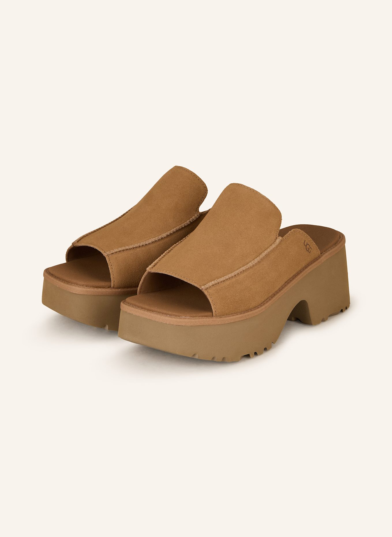 Мюли на платформе Ugg, коричневый