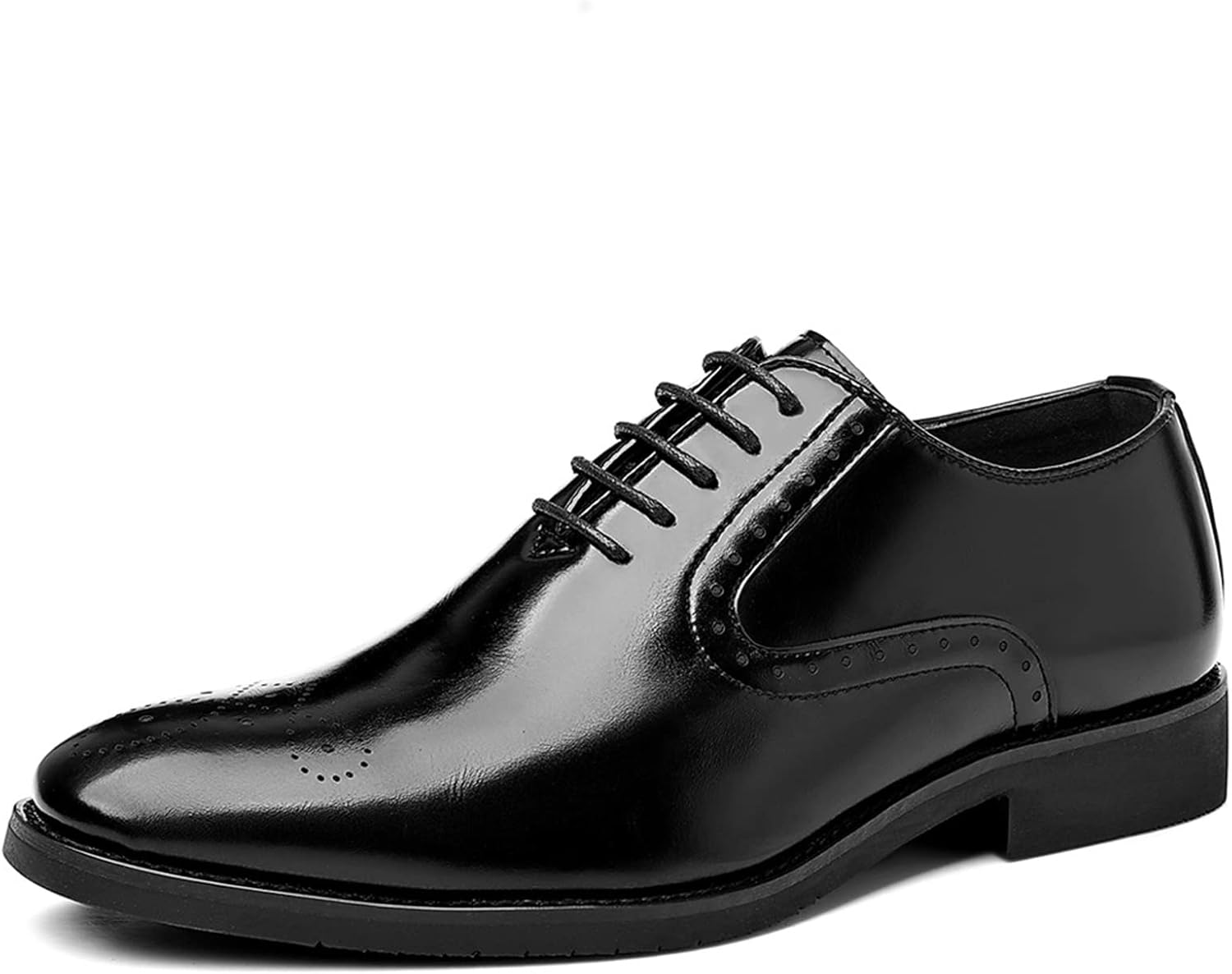 

Мужские деловые повседневные туфли KYOESCAI, классические броги с крыльями на шнуровке, современные формальные оксфорды, черный