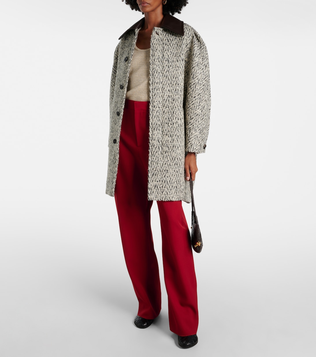 Ботильоны из кожи Intrecciato Bottega Veneta, черный — фото 3