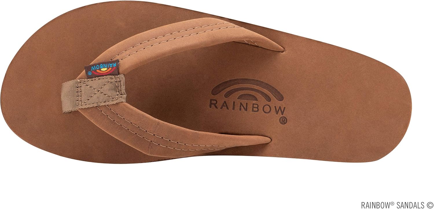 Мужские сандалии Rainbow Single Layer Premier из кожи Rainbow Sandals, Redwood — фото 3