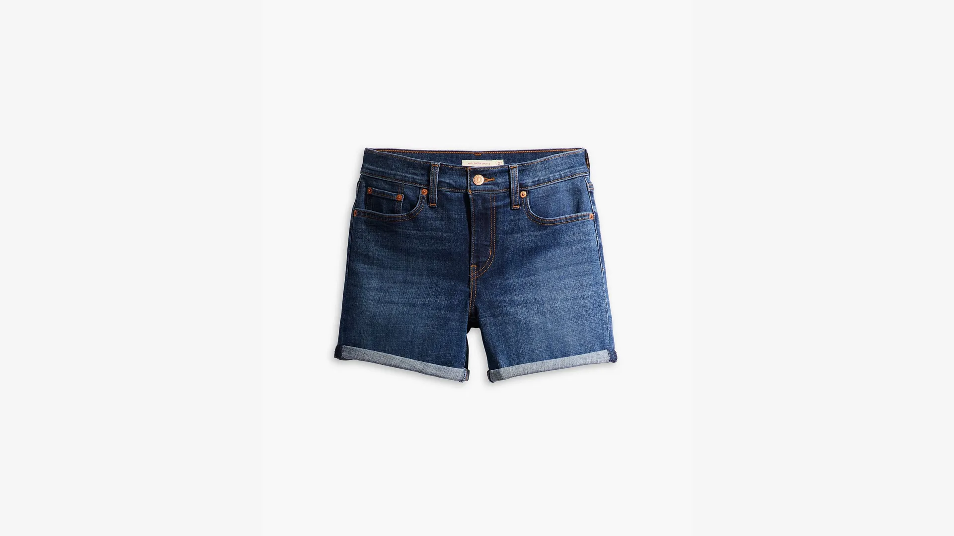 Женские шорты средней длины Levi's, коричневый — фото 4