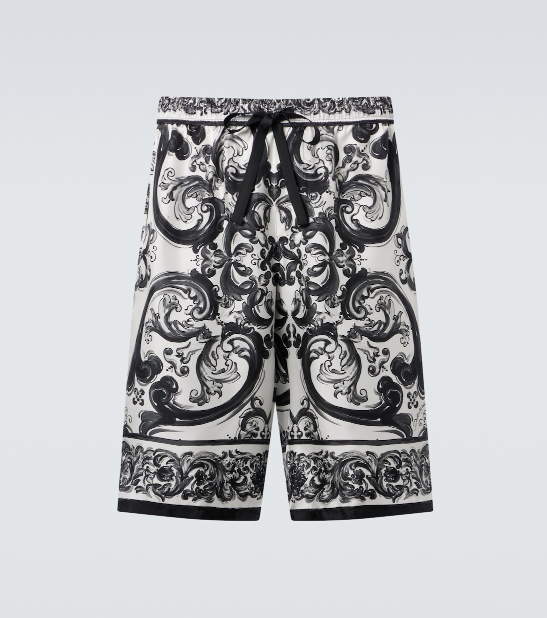 

Шорты из майоликового шелкового твила Dolce&Gabbana, Maiolica 3L Nero