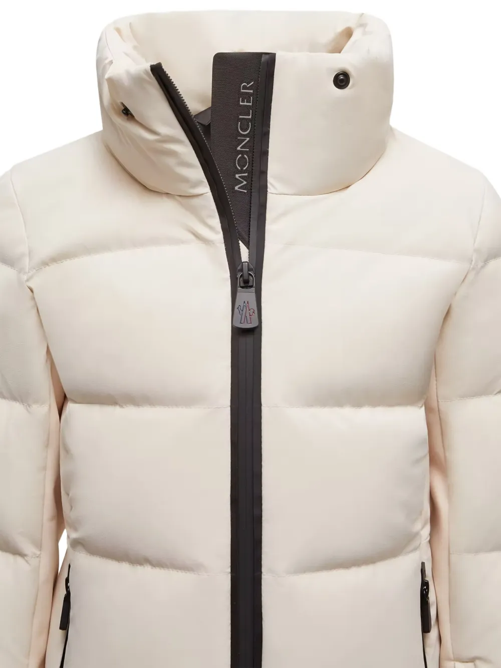 Куртка с капюшоном из искусственного меха Moncler Enfant, нейтральный — фото 4