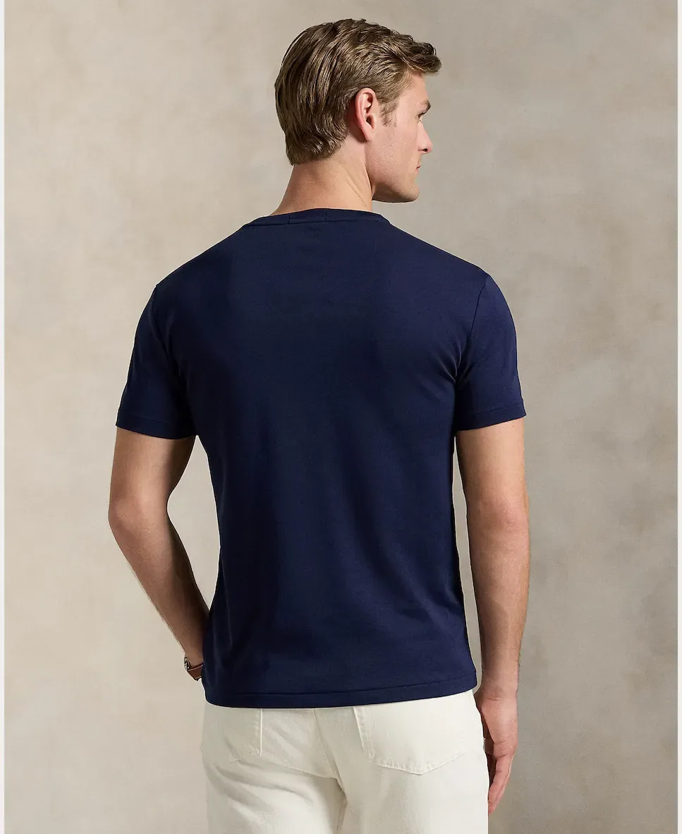 Мужская футболка из хлопка пима BCI Polo Ralph Lauren, темно-синий — фото 2