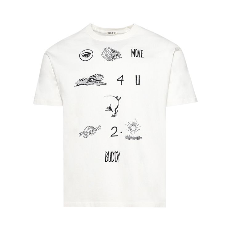 

Футболка Bode Rebus Tee 'Cream', белый