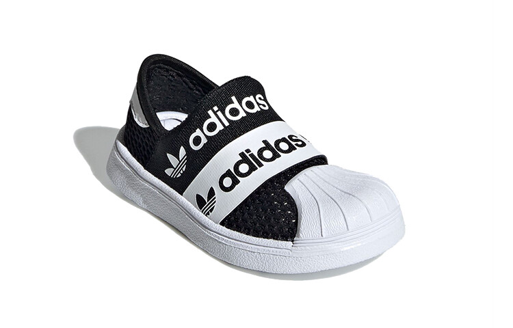Слипоны Adidas Originals Superstar Series Toddler Shoes Baby сетчатые, черный — фото 3
