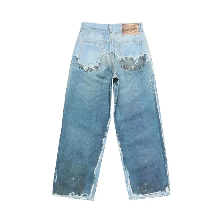 Брюки Acne Studios Washed, средний синий — фото 2