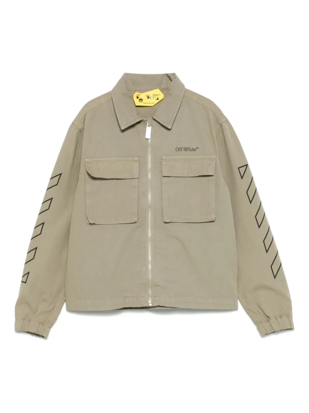 

Куртка Off-White Kids с диагональными полосками, зеленый