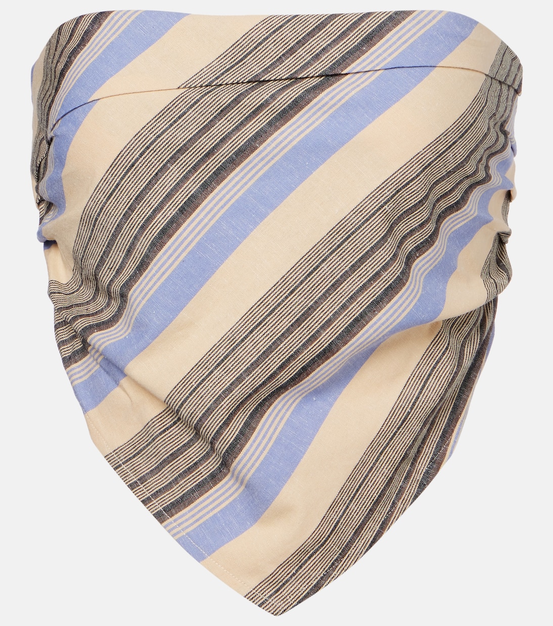 

Топ из хлопка и льна в полоску Antibes Faithfull, Marine Stripe