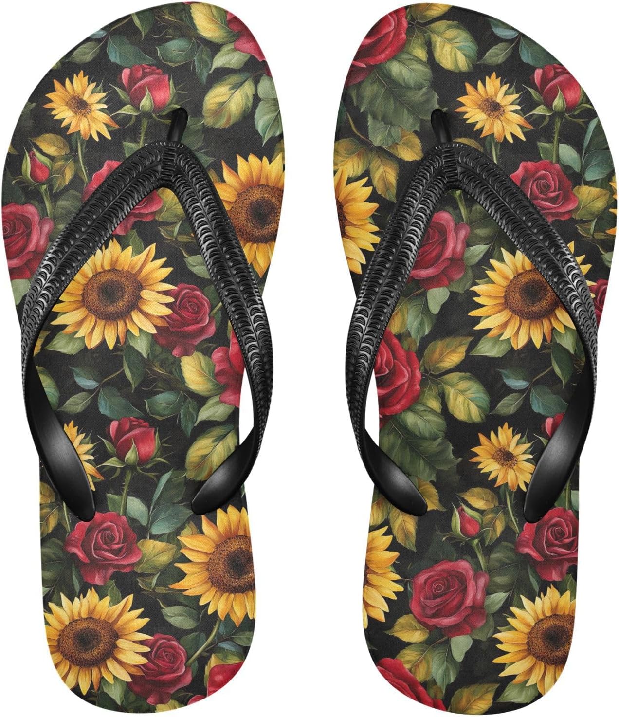 

Женские и мужские пляжные шлепанцы Sunflower Rose для лета и повседневного ношения, тапочки для душа 20858975 Kfbe