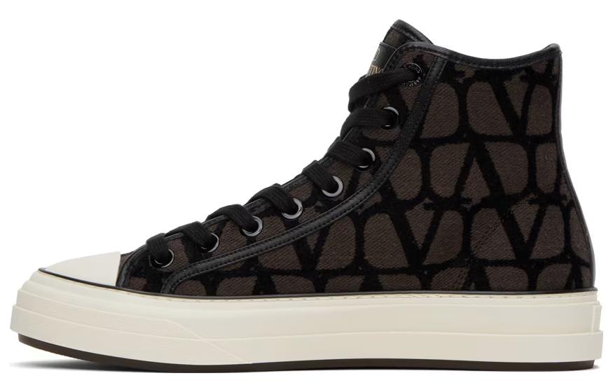 

Валентино Высокие Кроссовки Toile Iconographe Totaloop Коричневые