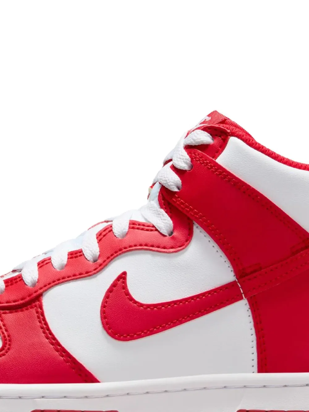 Кроссовки Dunk High Nike Kids, красный — фото 2