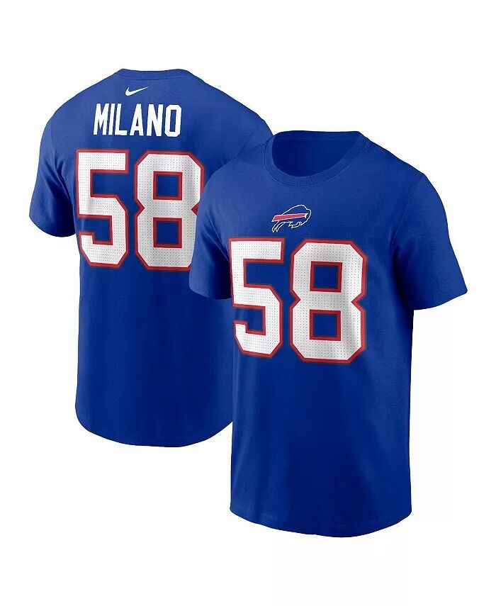 

Мужская футболка Matt Milano Royal Buffalo Bills с именем и номером игрока Nike