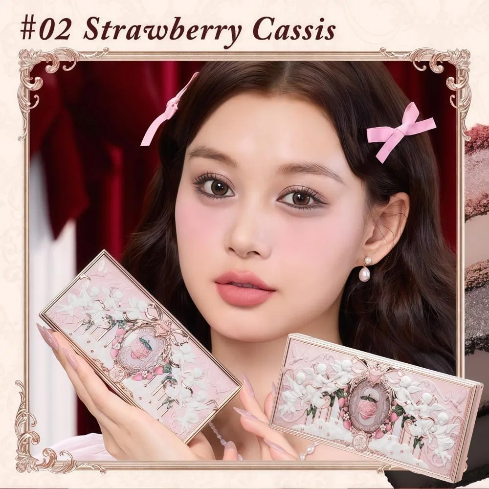 Палетка для лица Flower Knows Strawberry Cupid, 02 Strawberry Cassis — фото 2