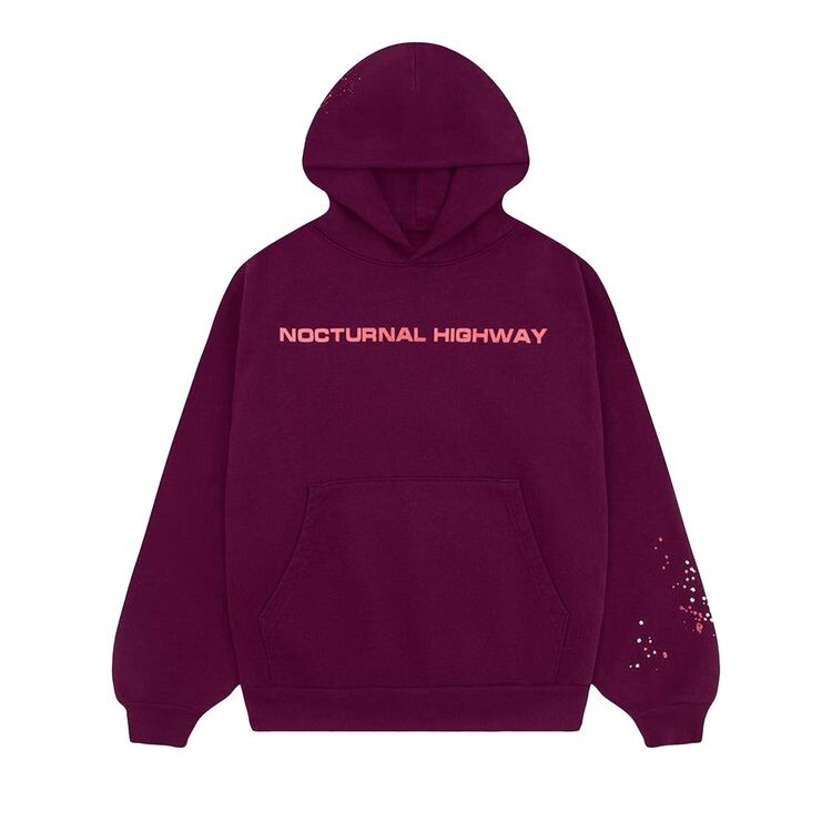 

Худи Sp5der Nocturnal Highway Hoodie Burgundy, красный