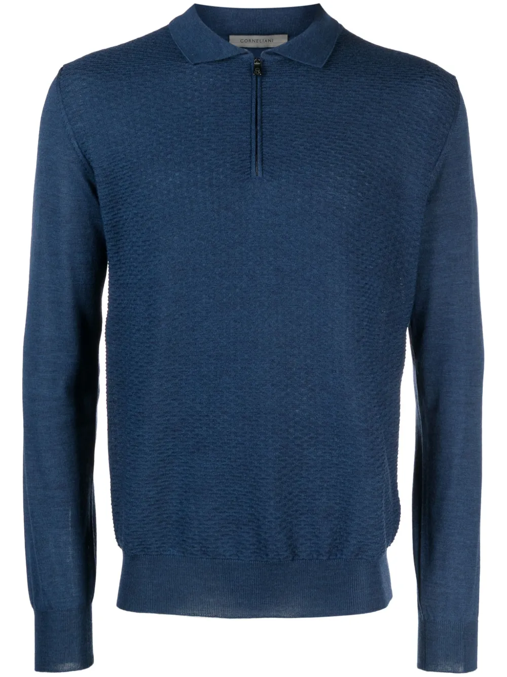 

Рубашка поло из вирджинской шерсти Corneliani, синий