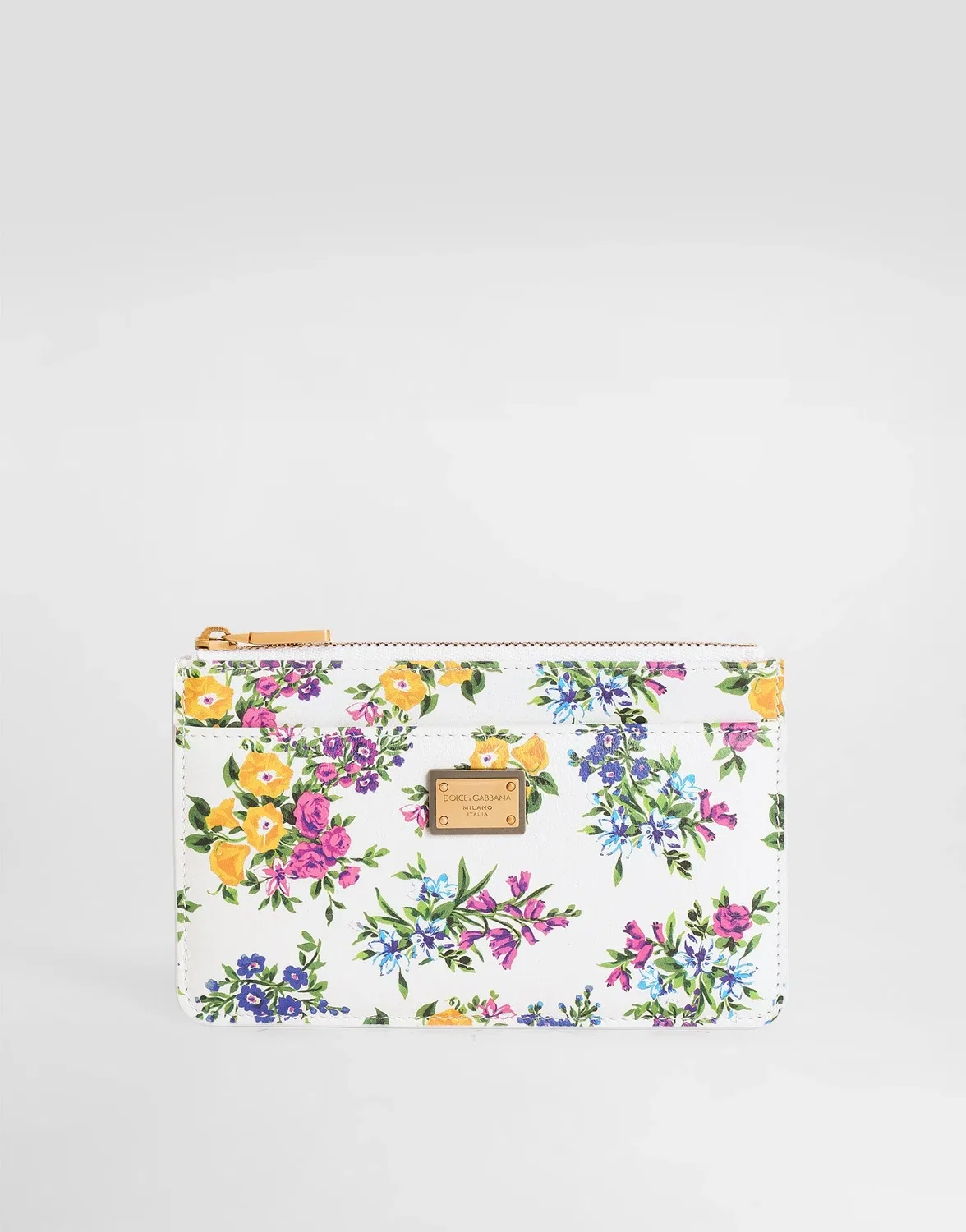 Кардхолдер из печатной телячьей кожи DOLCE & GABBANA, мультицвет