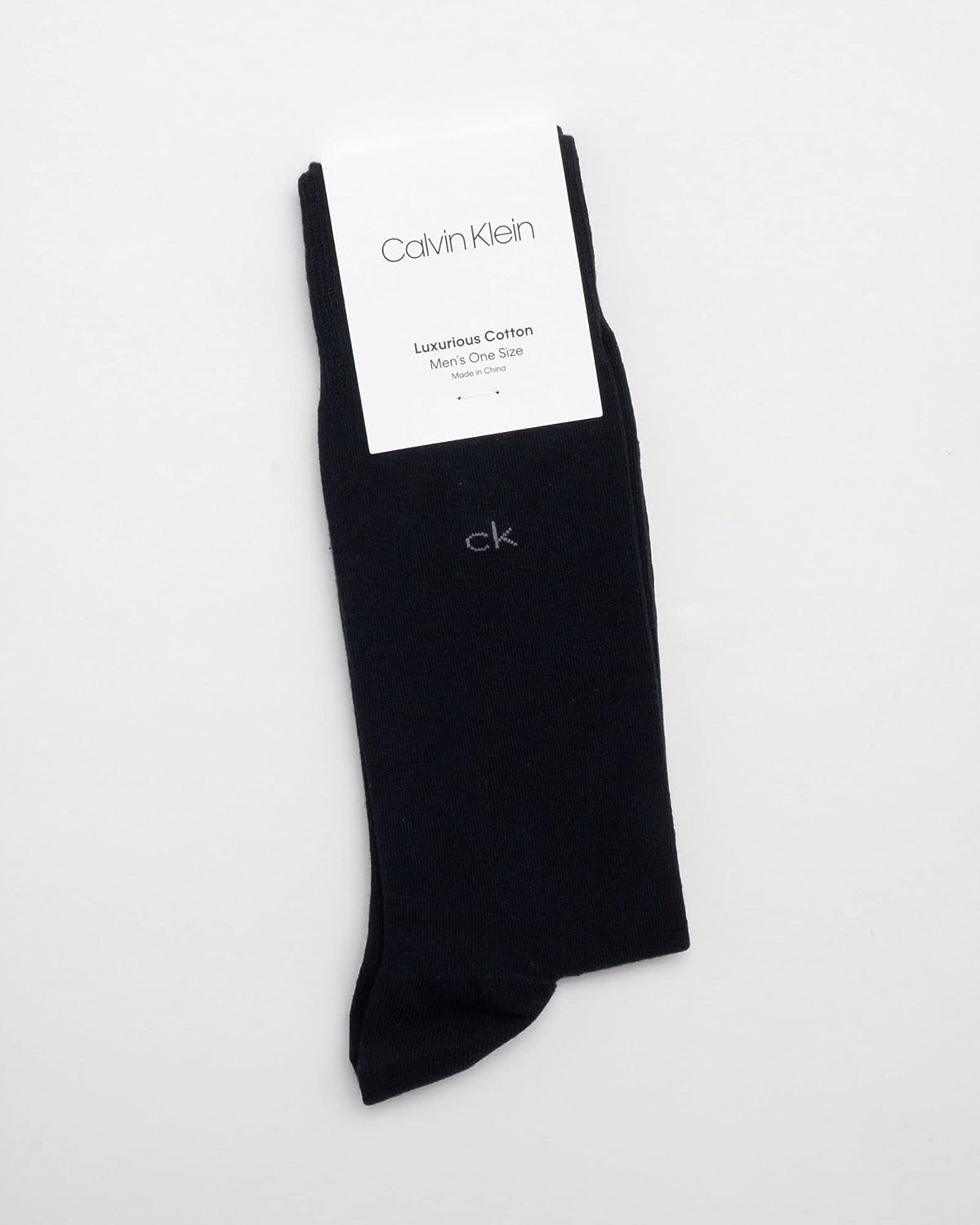 Мужские носки Calvin Klein - 1 пара, легкие, эластичные, мягкие, рабочие носки для мужчин, для повседневного делового и формального стиля., Navy Logo — фото 2