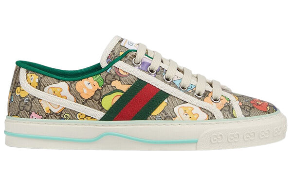 Кроссовки (WMNS) GUCCI x Pikarar Tennis 1977 Shoes 'Animal Print', коричневый — фото 2