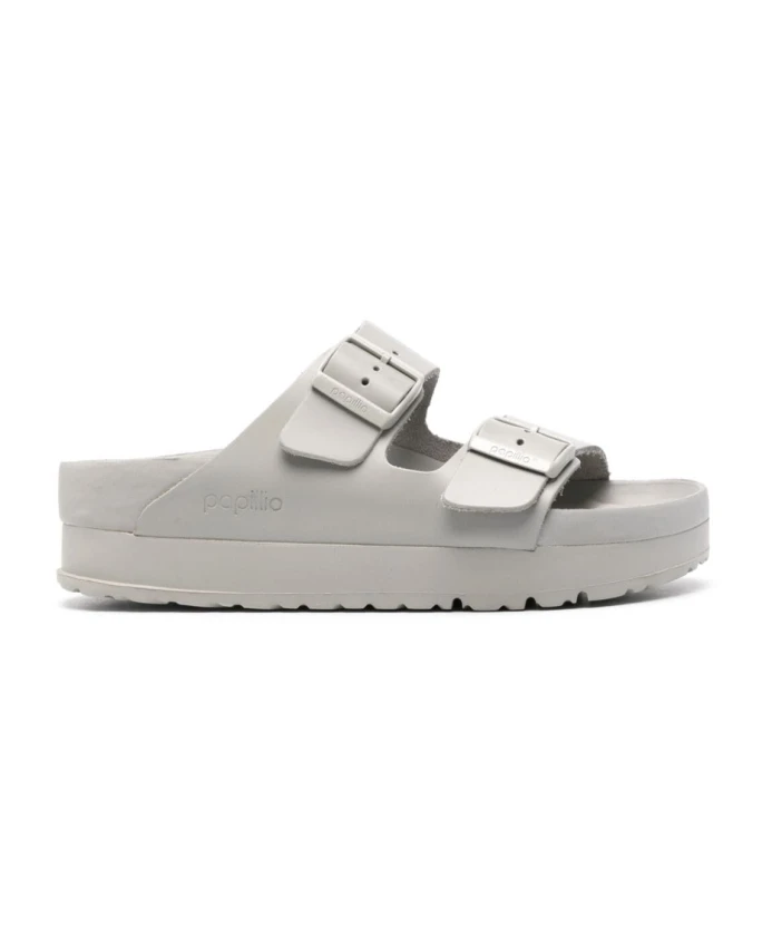 

Изысканные босоножки на платформе из натуральной кожи. Birkenstock, серый