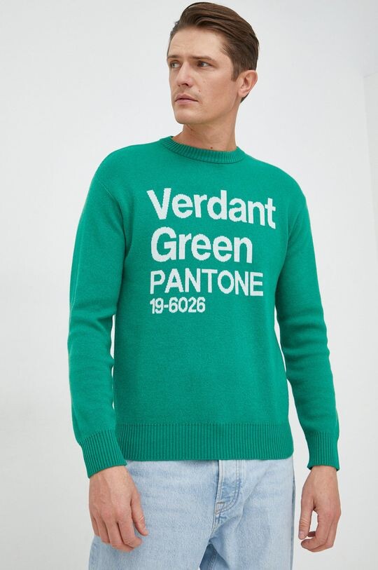 

Свитер из смесовой шерсти United Colors of Benetton, зеленый