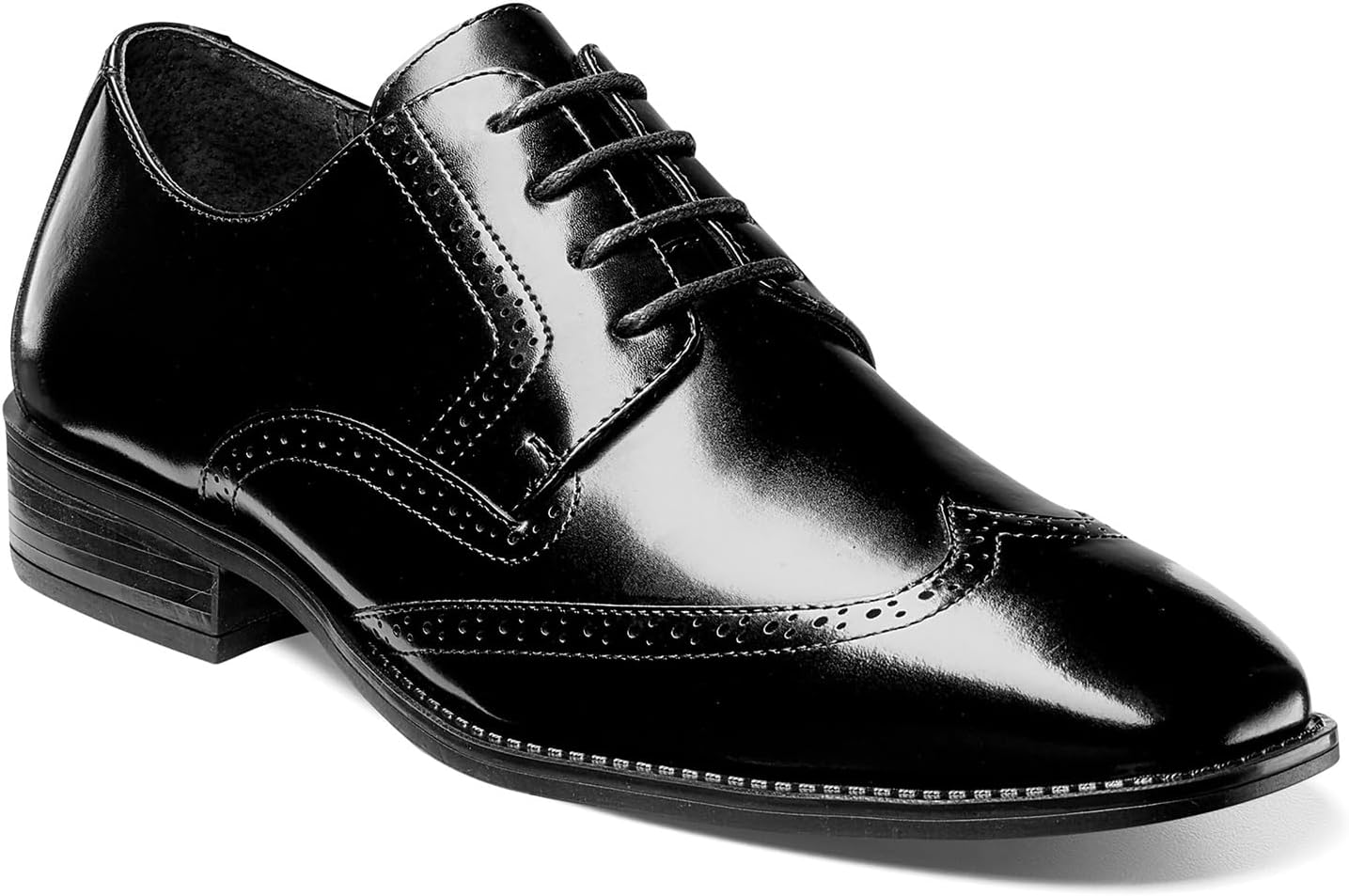Мужские оксфорды Stacy Adams, модель Adler Wingtip, черный — фото 2