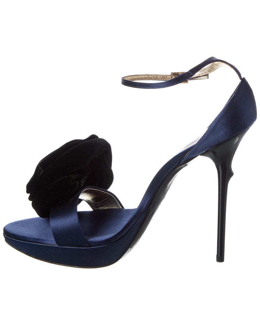 Roger Vivier Rose Satin & Velvet Platform Sandal — фото 2