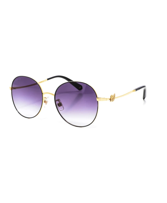 

Круглые металлические солнцезащитные очки sk0244 Swarovski, желтый