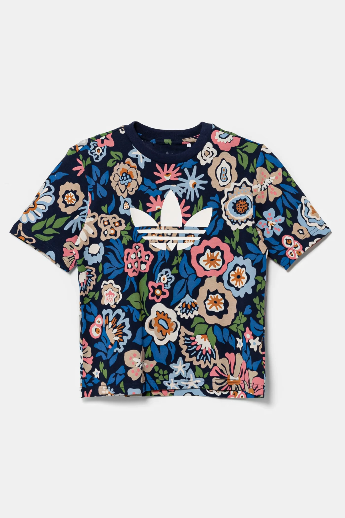 

Хлопковая футболка для детей adidas Originals, темно-синий