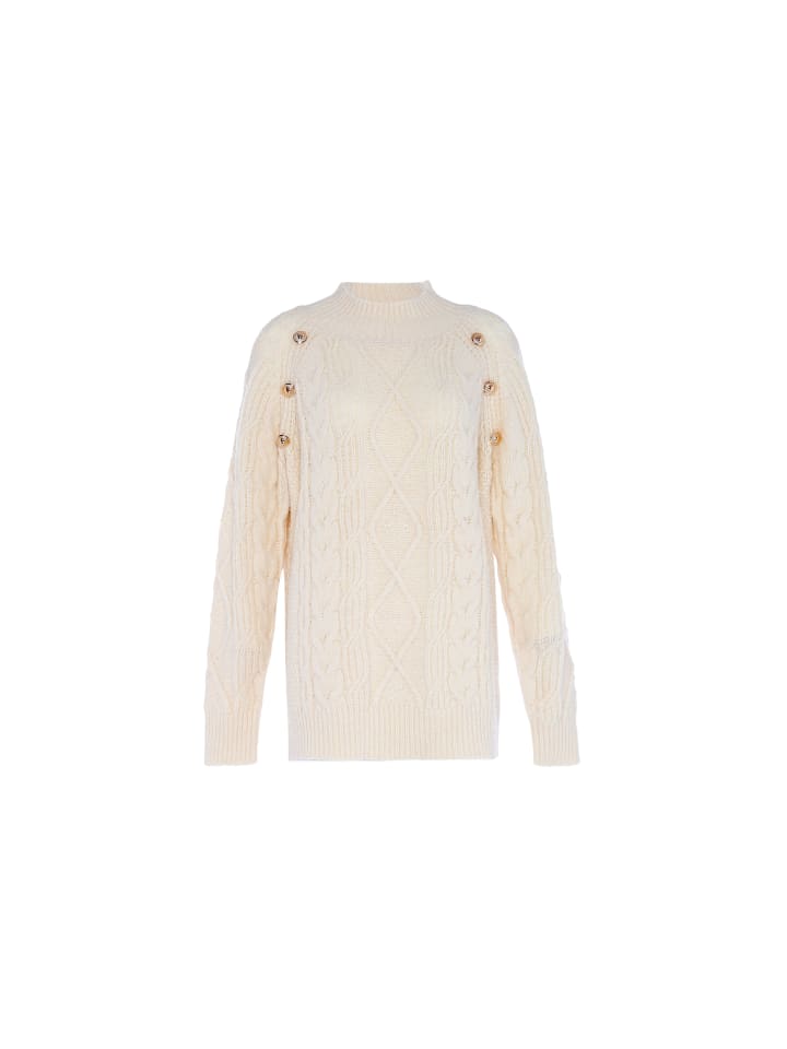 

Женский вязаный свитер бежевого цвета faina