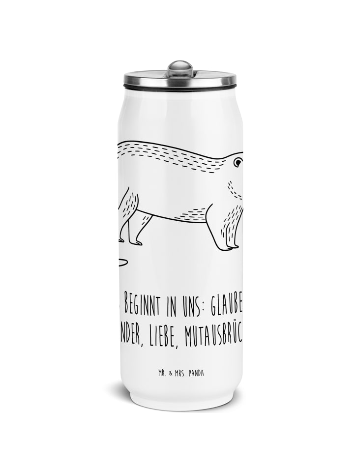 

Mr. & Mrs. Panda Белая бутылка для воды с изображением коати и надписью