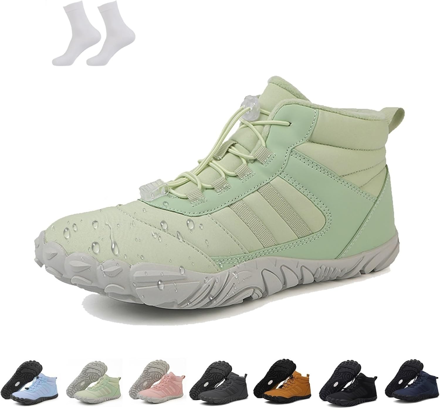 

Kasdava Master - Нескользящие и водонепроницаемые зимние босоножки, мужские и женские зимние походные босоножки, удобные легкие с широким носком, теплые утолщенные походные ботинки (Светло-голубой, 11 женский/9.5 мужской) Spfpdd